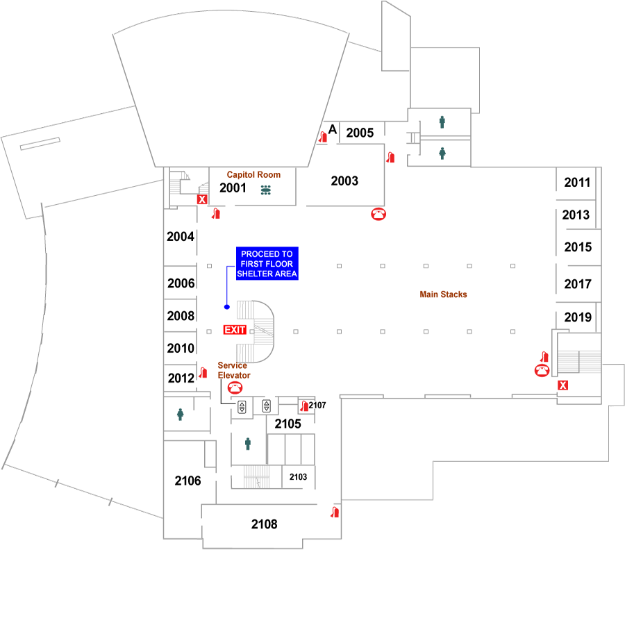 Mott Library Second Floor Floor Plan Map