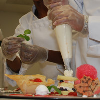 Bakery Students preparing pastries