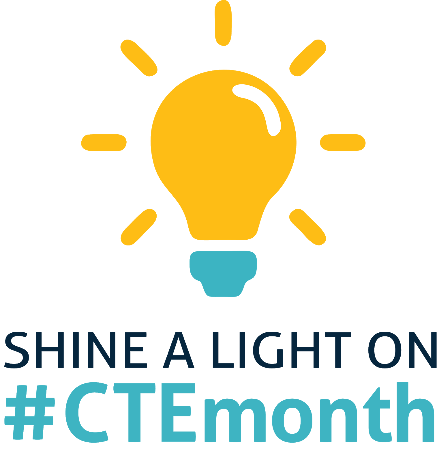 light bulb with text Shine A Light on #CTEmonth