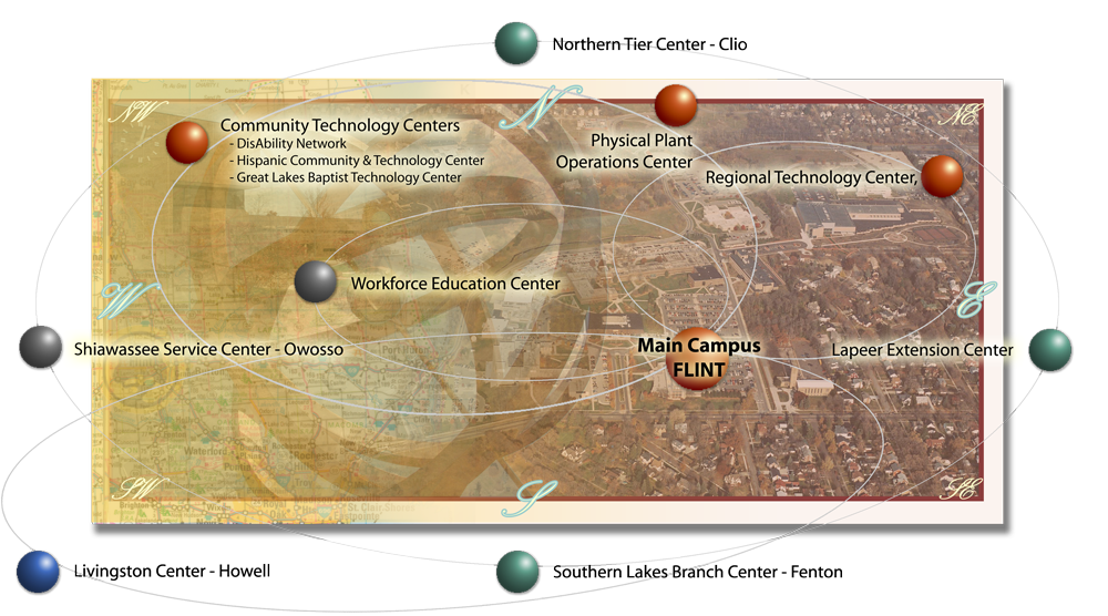 map of all MCC campuses