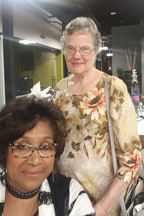 Pictured here is major donor/alum Judith Wanek with Foundation President Lennetta Coney