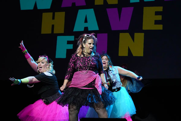 Girls Just Wanna Have Fun - Cyndi Lauper (Kristin Wolosonwich) performing alongside Becky Gaskin and Lisa Metropulus