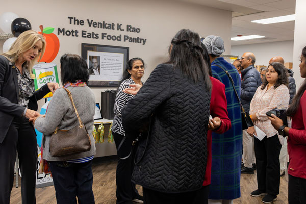 The Dr. Venkat K. Rao Mott Eats Food Pantry Ribbon Cutting Ceremony event photo
