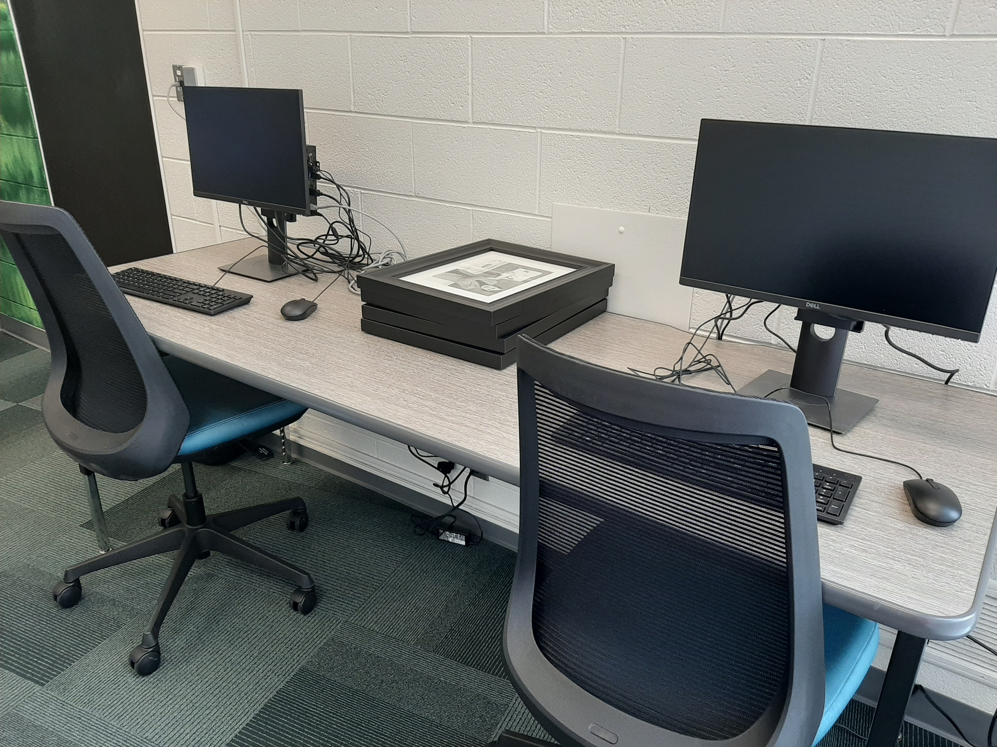 lounge and computer desk