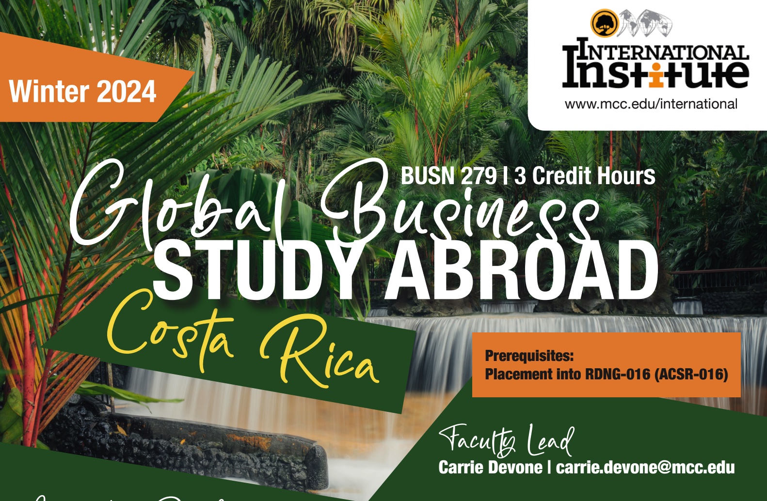 BUSN-279 Global Business Study Abroad Costa Rica
