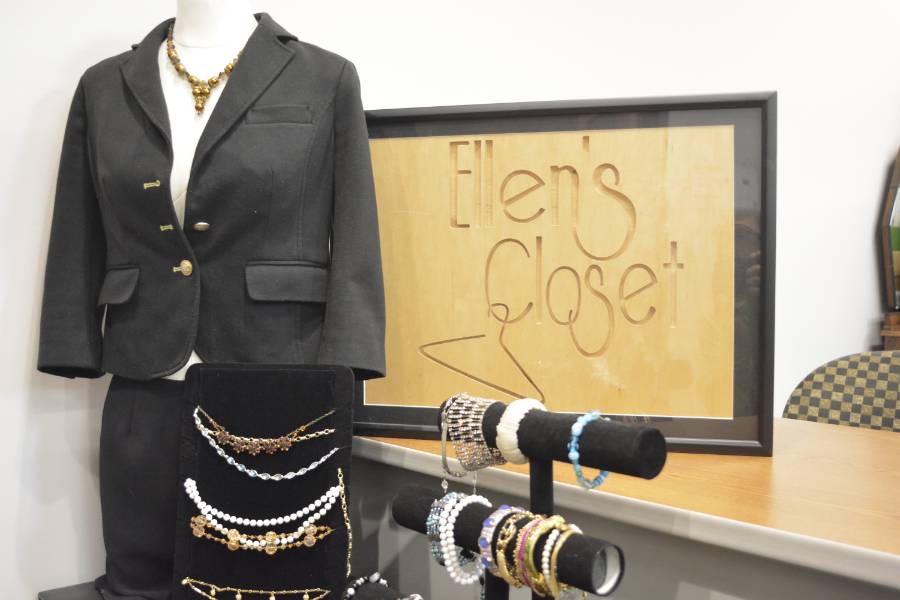 Ellen's Closet Sign  and Women's Business Suit, Jewerly and Merchandise