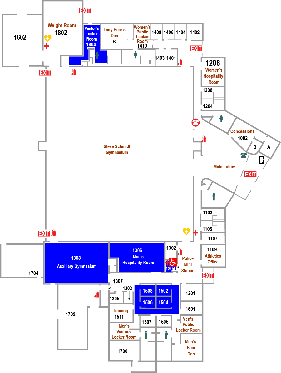 Ballenger Field House Floor Plan Map