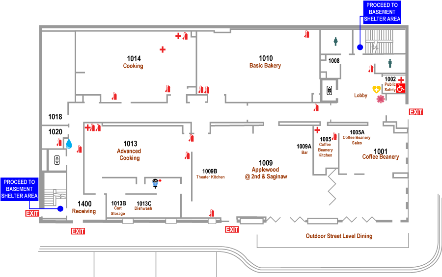 Culinary Arts Institute First Floor Plan Map