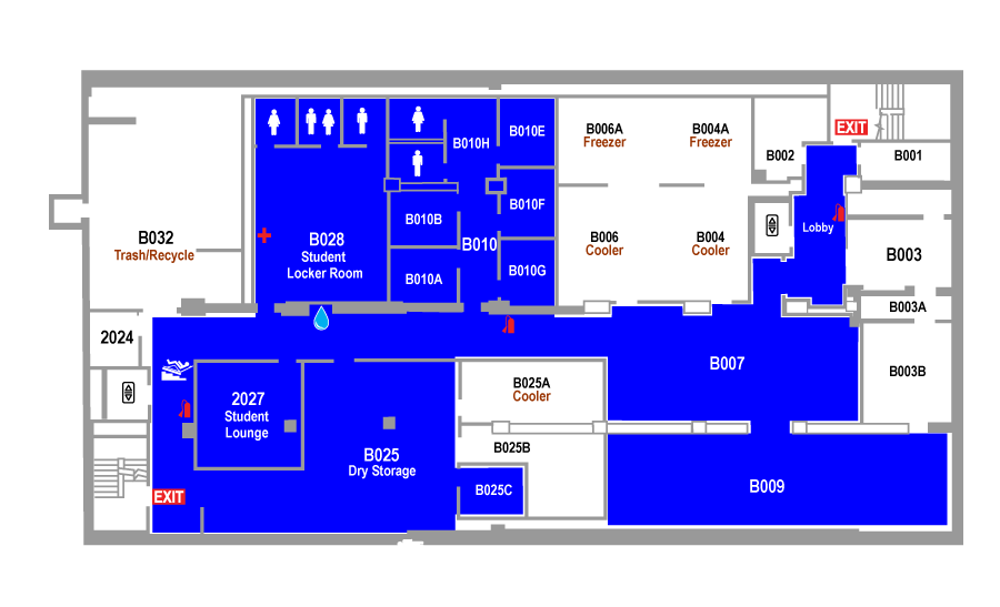 Culinary Arts Institute Basement Plan Map