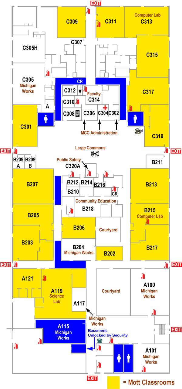 Lapeer Extension Center Floor Plan Map