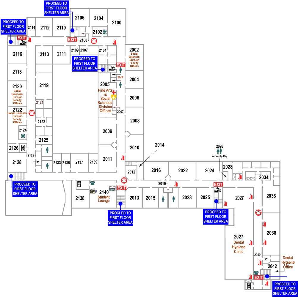 Mott Memorial Building Second Floor Plan Map