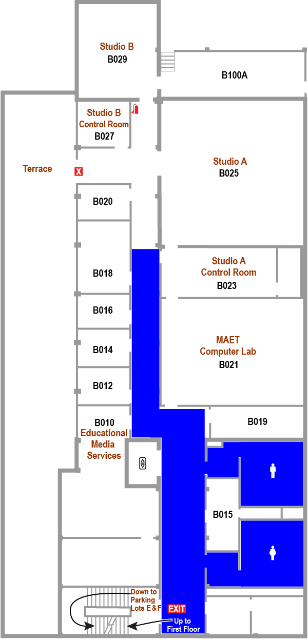 Mott Memorial Building Terrace Level Floor Plan Map