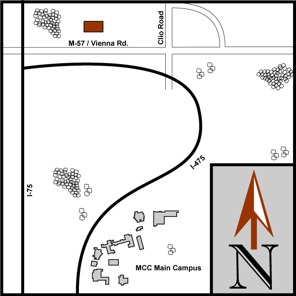 2D Aerial Map with Northern Tier Center highlighted