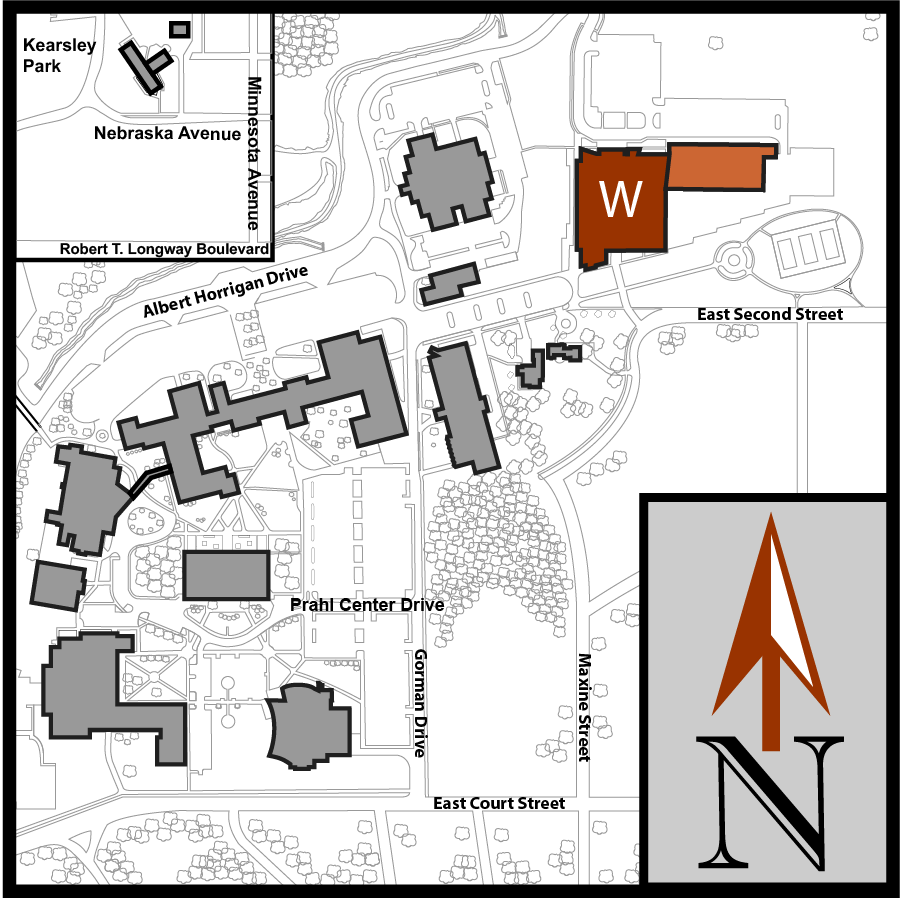 Main Campus Flint Aerial Map with Regional Technology Center highlighted