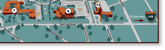Mott Community College Map Main Campus - Flint | Mott Community College