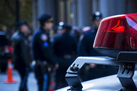 lightbar on police car