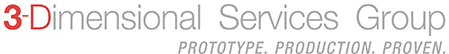 3-Dimensional Services Group Prtotype. Prodcution. Proven logo